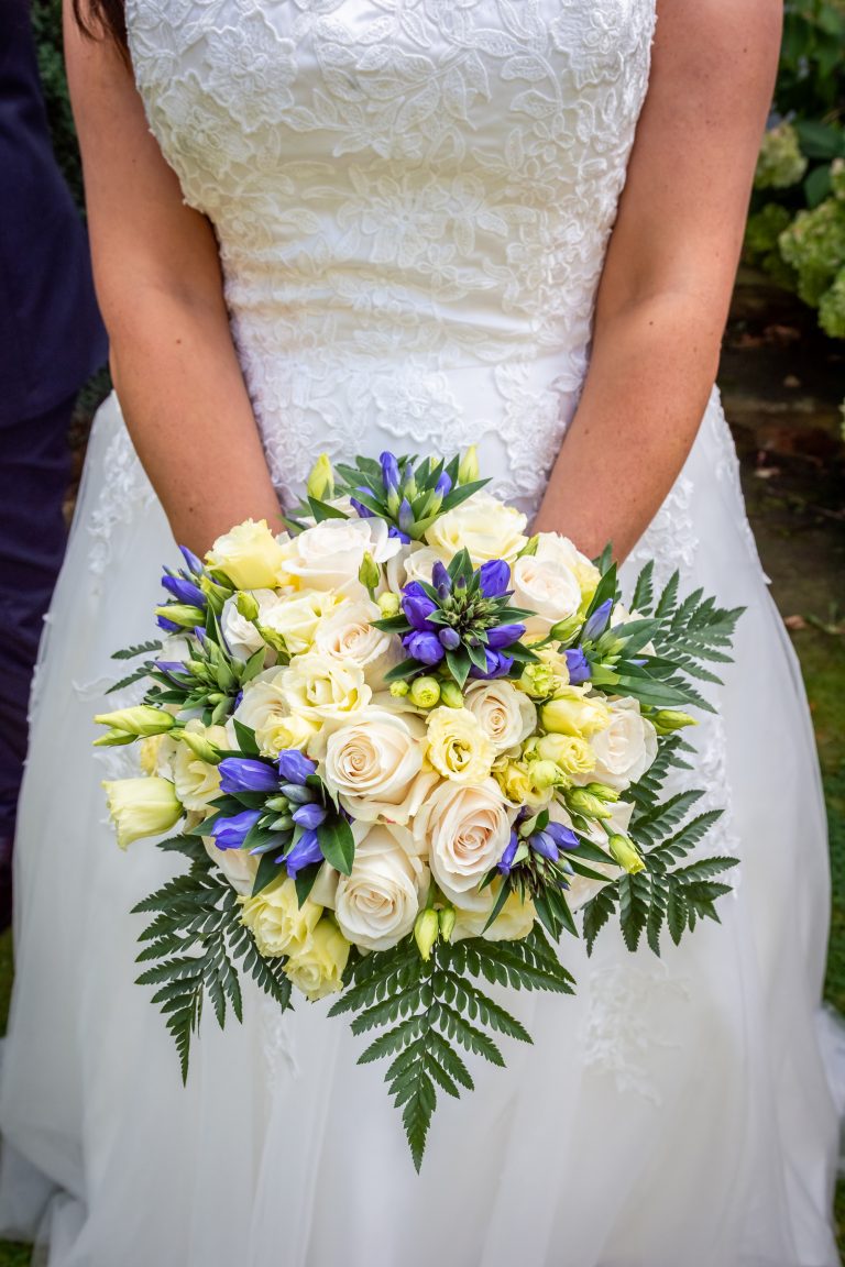 a beautiful bridal bouquet photographed by wedding photographer tom sutherland