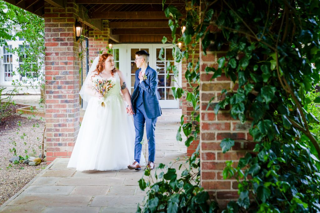 two brides at tickton grange after their wedding ceremony